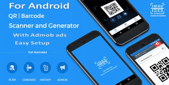 Barcode scanner and QR code generator for Android with Admob